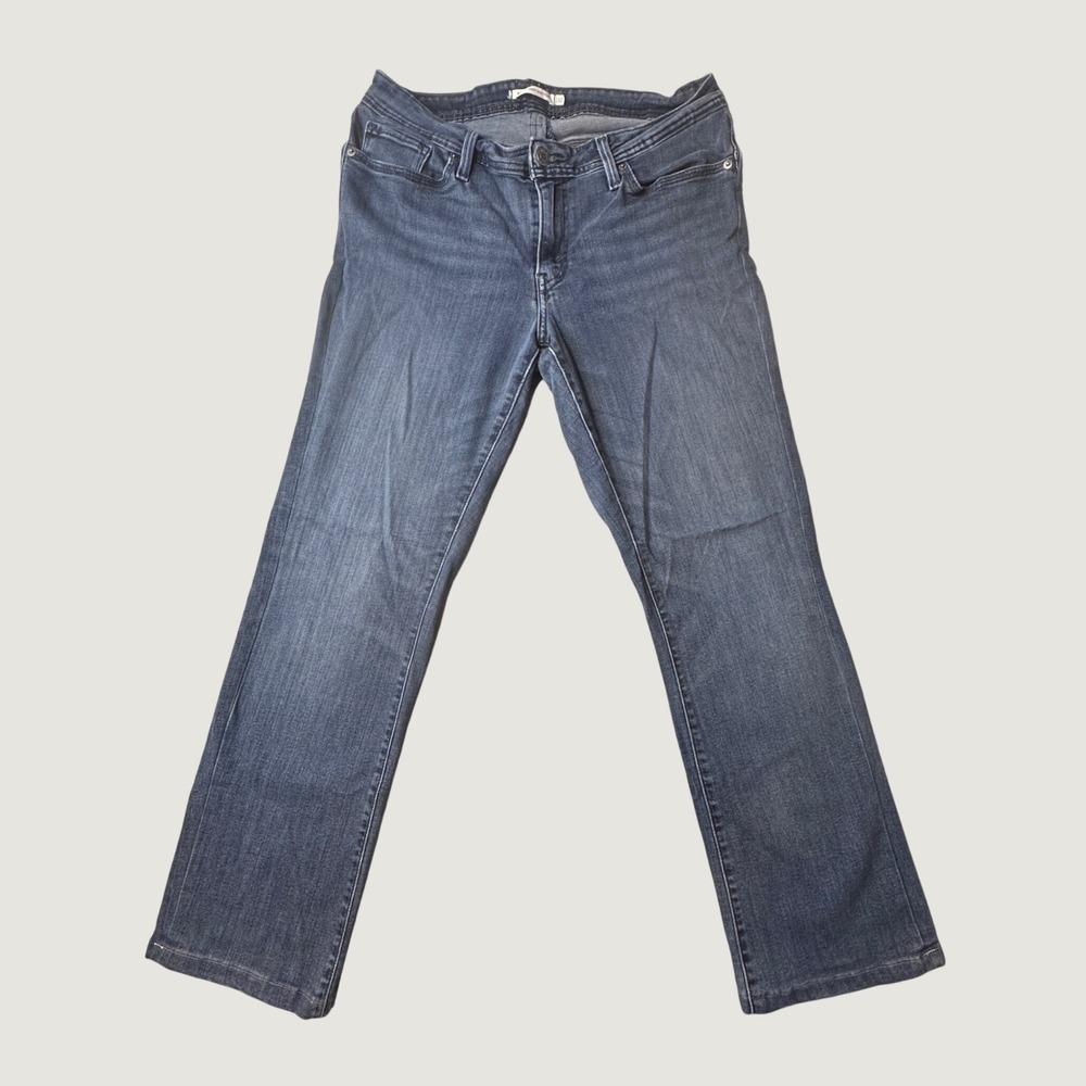 Levi's 529 Jeans Womens 32 Blue Curvy Bootcut Mid Rise Stretch Denim Pants
